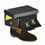 New Joseph Cheaney Charlie Custard Shoes Brown Suede Penny Hadley Penny loafers