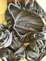 Grey Quilted Elasticated Fitted Cot Sheet Cover, Unisex Fitted Sheet