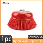 1pc 5" Nylon Abrasive Wheel Cup Brush Rust Removal Angle Grinder M14/M16 Thread