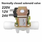 12V 24V 220V Solenoid Valve 1/2 3/4 Inch Electric Water Air Control Switch NC