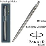 PERSONALISED ENGRAVED PARKER CLASSIC STEEL SILVER BALL POINT PEN -CHRISTMAS GIFT