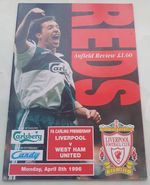 Liverpool V West Ham United Carling Premiership 08/04/96 Programme VGC