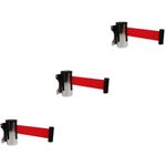 Retractable Belt Barrier Metal Fabric Crowd Control Barrier Lanyard