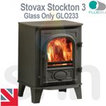 Stovax Stockton 3, Stove Glass GLO233 Direct Replacment Heat Resistant Glass