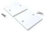 2pcs. Single Blanking Plate Cover for Electrical Sockets Back Box White Finis...