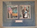 BURGESS MEREDITH Mounted Photo Montage with autograph on card Unverified
