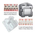 Orthodontic Damon Q Self Ligating Bracket Clear Ceramic Metal Brace MBT Roth 022