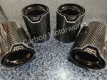 4 x Bmw Exhaust Tips Carbon Fibre M5 F90 M8 F91 F92 F93