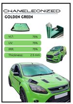 Real Pictures Green Chameleon Ceramic Tint 99%UV Rejection  1X 1.5M Legal 75-78%