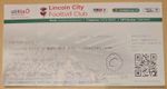 2018/19 - Lincoln City vs Manchester United Ticket Stub 