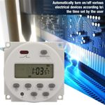 12V 16A Digital Electronic LCD Time Relay Switch Programmable Timer Tool White