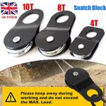Heavy Duty Winch Snatch Block Pulley Wheel Hoist OffRoad 4x4 Recovery 4/8/10 Ton