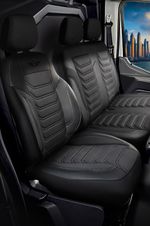 TAILORED SEAT COVERS For FORD TRANSIT CUSTOM 2016 - 2023 PIKE FABRIC