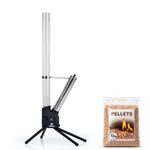 Feuerrohr Stainless Pelletfeuer Patio Landmann Incl 10kg Pellets Flammenfeuer