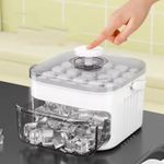 50-Cube Ice Maker with Easy Press Cap Double Layer Ice Cube Maker RefrigeratorUK