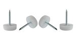 10/16/20/30 White Furniture Glide Nails Knock In Table Chair Leg Feet Protectors