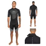 Trespass Mens Wetsuit Short Sleeved Black Neoprene for Diving Surfing Scuba