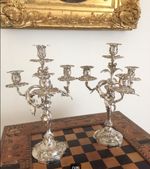 A Pair of Louis XV Style Antique Candelabras