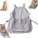 Pet Carrier Bag Apron with Paw Openings for Cat Grooming & Nail Trimming