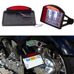 Motorcycle Side Mount License Plate Light Holder For Cafe Racer Bobber Chopper