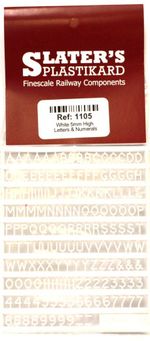 Slaters 1105 White 5mm High Letters & Numerals