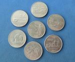 JOBLOT OF 7 US STATE QUARTER COINS Inc. Hawaii