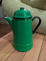 Vintage Coffee Pot • Green Enamel