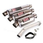 For Yamaha YZF R6 1998-2005 Exhaust System Mid Link Pipe 51mm Muffler Slip On