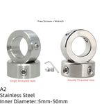 A2 Stainless Steel Shaft Collars Lock Collar With Wrench+Set Screw for CNC Parts