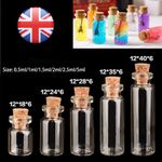 Clear Glass Bottles with Cork Stoppers Mini Small Glass Jars Vials Wedding