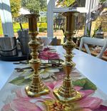 Pair of Brass Candlesticks Candle Holders Candelabra