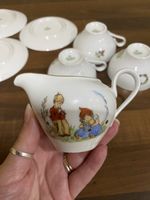 Vintage Rieber Bavaria child’s Tea Set white China, girl & boy design*incomplete