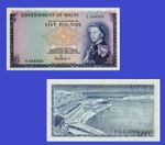 Malta 5 Pounds 1949 Elizabeth II uk -Reproduktion