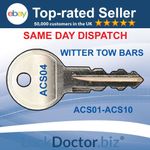 WITTER Detachable Hitchlock TOWBAR Keys ACS01-ACS10 FREEPOST SAME DAY DISPATCH