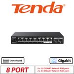 TEM2010X 2.5G Multi-Gig Ethernet Switch 8x 2.5Gb RJ45 LAN + 2x SFP Uplink Ports