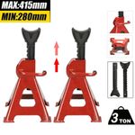 2Pcs 3 Ton Heavy Duty Axle Stands Floor Jack Lifting Capacity Stand Car Caravan