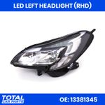 LED LEFT HEADLIGHT HEAD LAMP RHD NEARSIDE FOR VAUXHALL/OPEL CORSA E MK5 2014-19