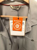 Simms Challenger LS Shirt UPF 30+ Button-Up Long Sleeve Grey M Fishing