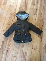 C&C California Puffer Jacket Size 3T Green Sherpa Lined Hooded Coat