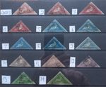 COGH Queen Victoria 1860s CAPE TRIANGULAR stamps 1d 4d 6d 1s