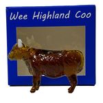 Wee Highland Coo - Unique Wee Highland Cow Glass Ornament