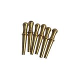Set of 6 Tapered Brass Cribbage Pegs - 28mm (UK)