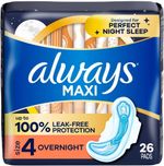 Always Maxi Feminine Pads For Women Size 4 26 Count