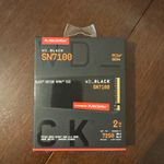 Western Digital2Tb BlackM.2SolidStateDriveSn7100 PcieGen4X4 Nvme/OpenedNeverUsed
