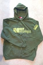 Carpology Green Pullover Hoodie Logo Graphic Print Pocket Mens Large