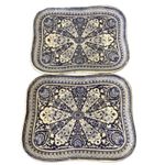 Ceramic Pottery Art Nouveau Pair Diamond Backstamp Two In Lot Antique Old C1875 