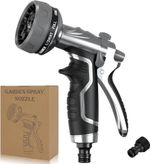 NEW Heavy-Duty Metal Hose Pipe Spray Gun, 8 Adjustable Spray Patterns Garden ...