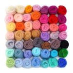 50 Colors Fibre Wool Felting Hand Spinnings For Needle Felting DIY Craft