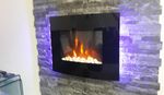 2026 TRUFLAME™  7 COLOUR LED BLACK GLASS ARCHED ELECTRIC WALL MOUNTED FIRE