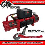 OX ELECTRIC WINCH 12v 13500lbs SYNTHETIC JEEP LANDROVER 4x4 DEFENDER HEAVY DUTY